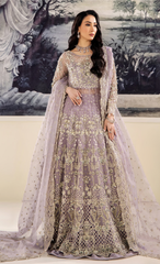Luxury Lilac Embroidered Bridal Lehenga with Heavy Handcrafted Zari Work