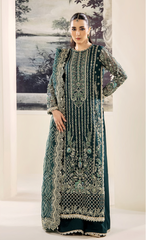 Royal Emerald Green Embroidered Designer Suit with Luxury Handcrafted Detailing