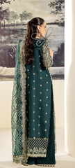 Royal Emerald Green Embroidered Designer Suit with Luxury Handcrafted Detailing