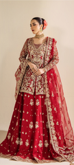 Red Bridal Embroidered Lehenga Set