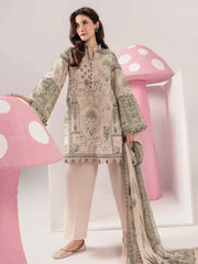 Maria.B. M.Basics 11A – Printed Lawn Suit with Silk Dupatta