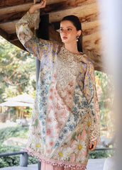 10B – Printed Lawn Shirt with Chiffon Dupatta & Embroidered Patches