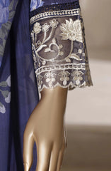 Sadabahar Signature Embroidered Stitched 3 Piece Suit - D-01 - SBD26VOL - Blue - Festive Collection