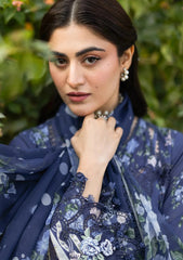 Elaf Premium Print Chikankari Lawn Unstitched 3PC Suit – ERC-3B Neel