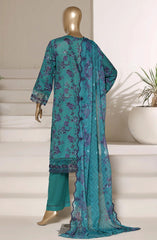 Sadabahar Signature Embroidered Stitched 3 Piece Suit - D-05 - SBD26VOL - Teal - Festive Collection