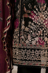 Sadabahar Signature Embroidered Stitched 3 Piece Suit - D-04 - SBD26VOL - Black - Festive Collection