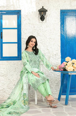 Parizah by MyTaraz Fabrics Embroidered Lawn Unstitched 3 Piece Suit - D-2727 - TF26PRZ - Sea Green - Summer Collection