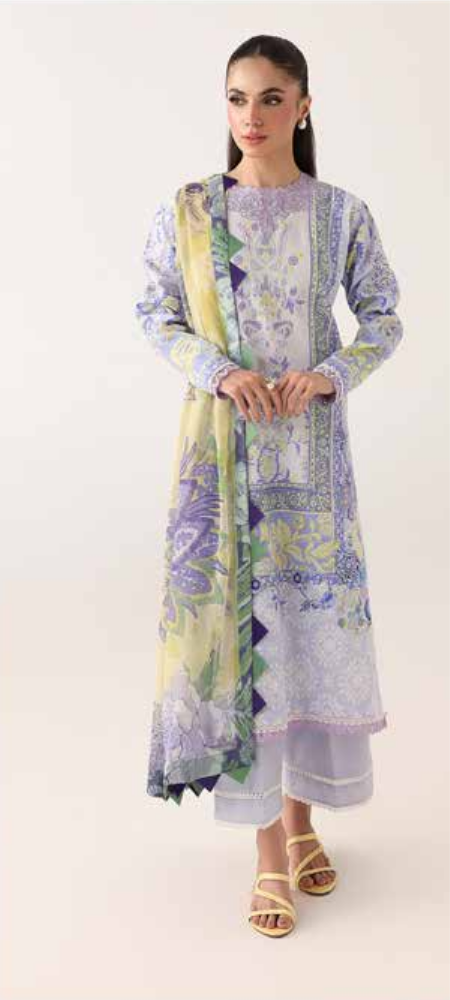Rosette Unstitched Lawn – Blush Meadow RUNSS25064B
