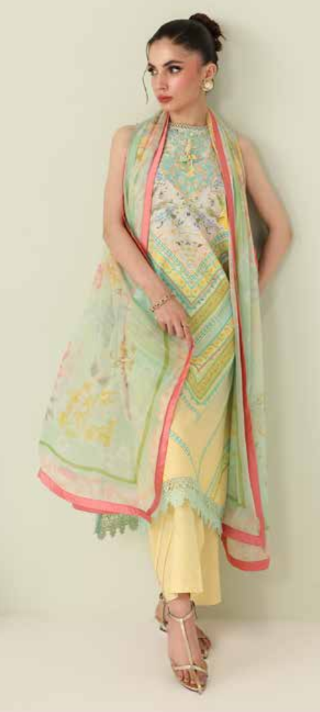 Rosette Unstitched Lawn – Bloomed Muse RUNSS25067B