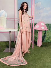 Maria.B. M.Basics 8A – Printed Embroidered Lawn Suit with Chiffon Dupatta