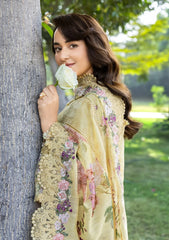 Elaf Premium Embroidered Luxury Lawn 3Pc Suit ELY-05 SOUCI