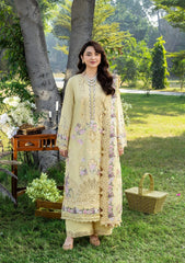 Elaf Premium Embroidered Luxury Lawn 3Pc Suit ELY-05 SOUCI