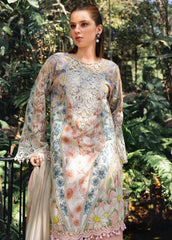 10B – Printed Lawn Shirt with Chiffon Dupatta & Embroidered Patches