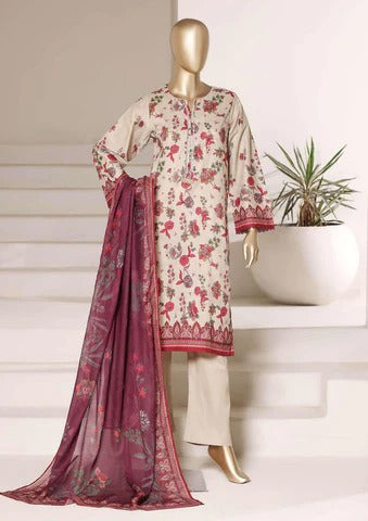 Sadabahar Luxury Lawn Printed 3 Piece Stitched Suit D-7