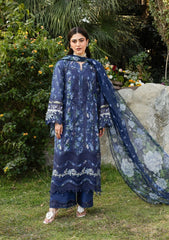 Elaf Premium Print Chikankari Lawn Unstitched 3PC Suit – ERC-3B Neel