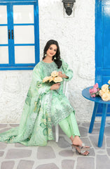 Parizah by MyTaraz  Fabrics Embroidered Lawn Unstitched 3 Piece Suit - D-2727 - TF26PRZ - Sea Green - Summer Collection
