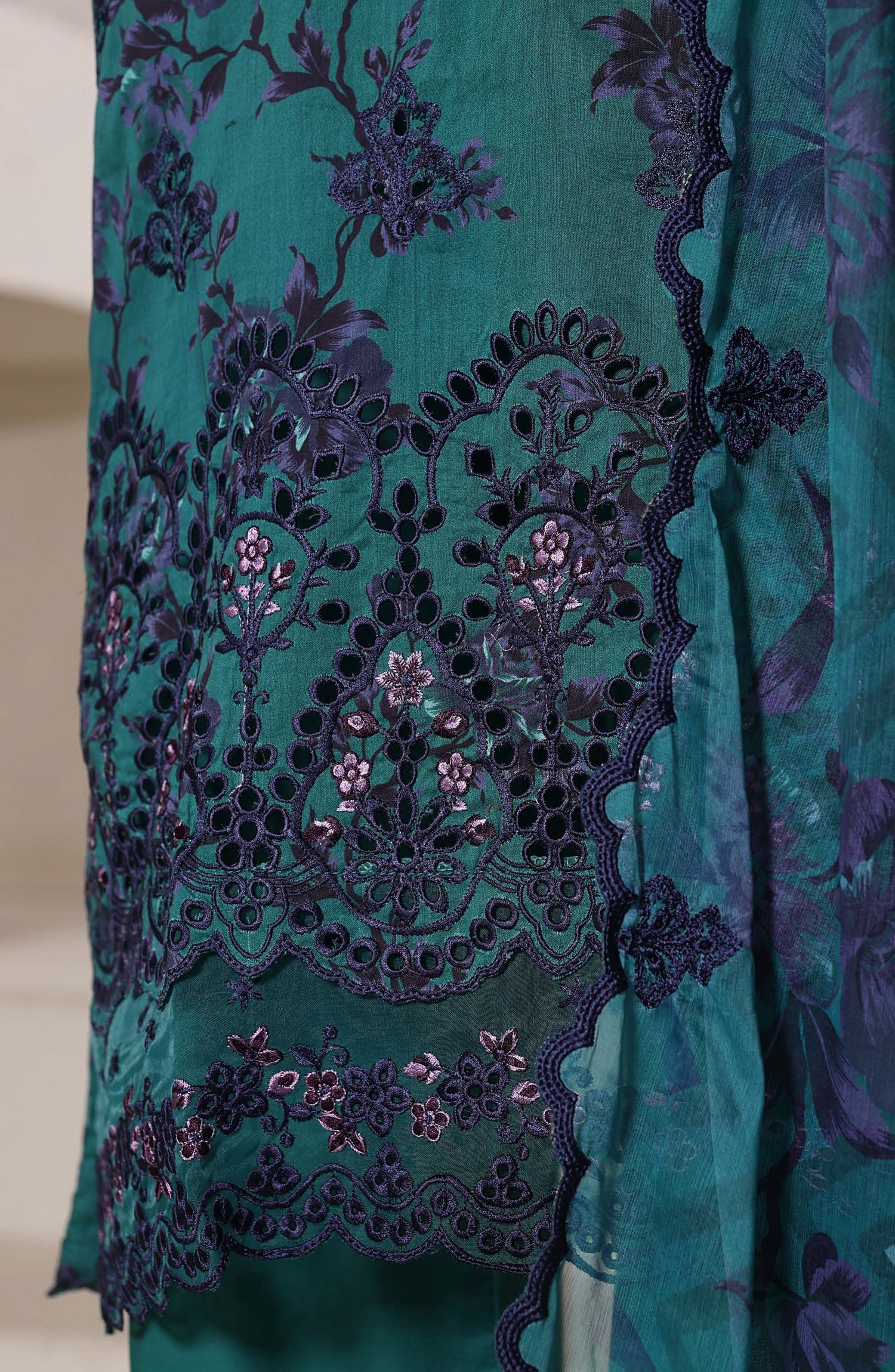 Sadabahar Signature Embroidered Stitched 3 Piece Suit - D-05 - SBD26VOL - Teal - Festive Collection