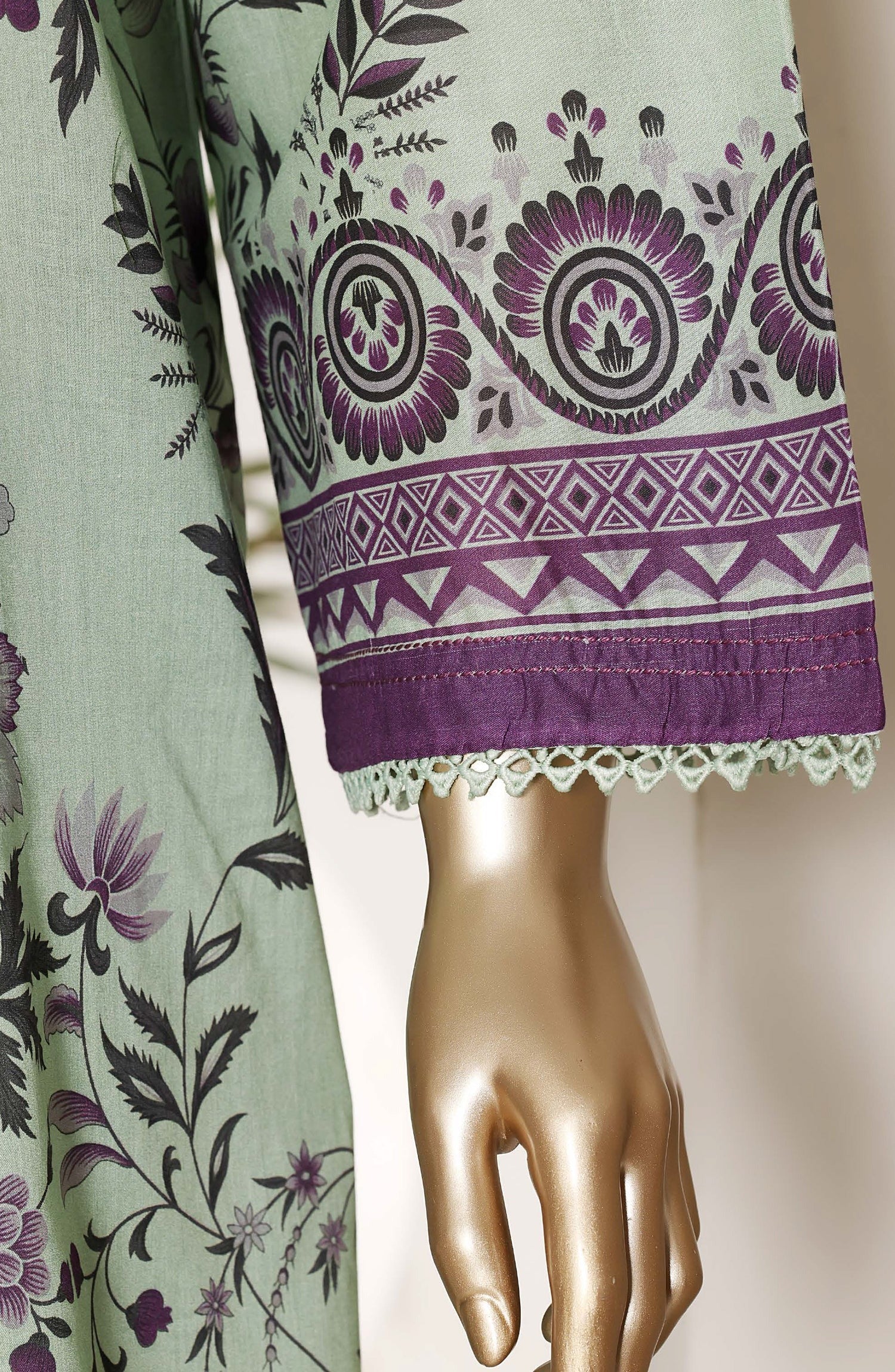 Sadabahar Printed Lawn Stitched 3 Piece Suit - D-03 - SBD26NLP - Green - Summer Collection