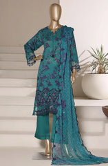 Sadabahar Signature Embroidered Stitched 3 Piece Suit - D-05 - SBD26VOL - Teal - Festive Collection